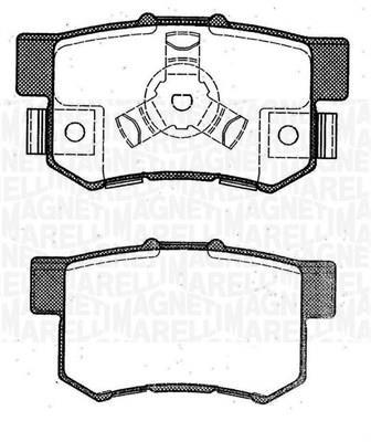 Jogo de 4 pastilhas de travão MAGNETI MARELLI ref. 363916060463