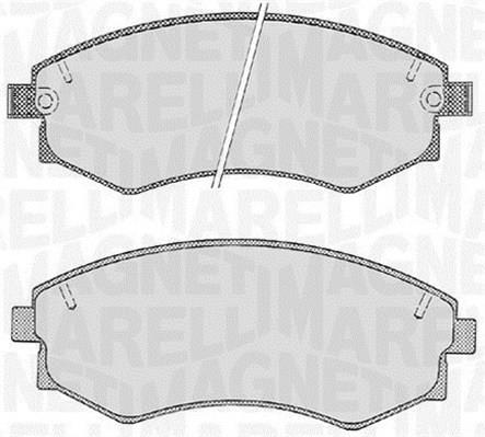 Jogo de 4 pastilhas de travão MAGNETI MARELLI ref. 363916060468