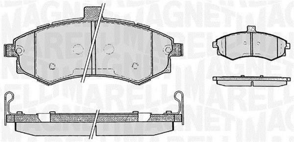 Jogo de 4 pastilhas de travão MAGNETI MARELLI ref. 363916060469