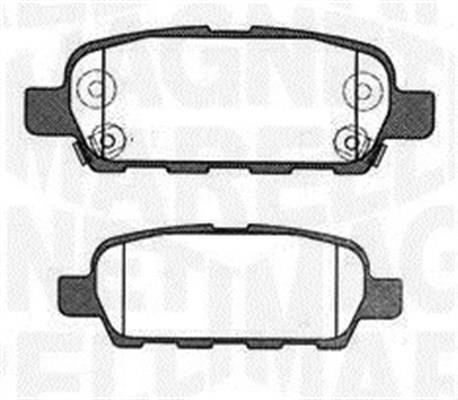 Jogo de 4 pastilhas de travão MAGNETI MARELLI ref. 363916060473