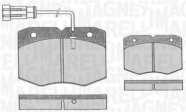 Jogo de 4 pastilhas de travão MAGNETI MARELLI ref. 363916060476