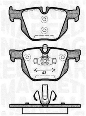 Jogo de 4 pastilhas de travão MAGNETI MARELLI ref. 363916060486