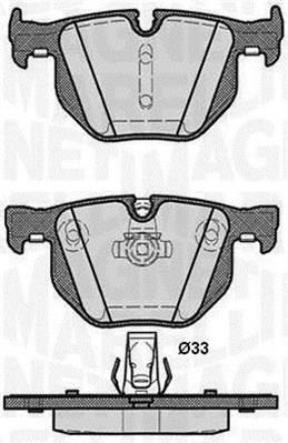 Jogo de 4 pastilhas de travão MAGNETI MARELLI ref. 363916060487