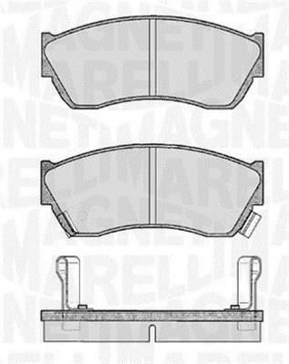 Jeu de 4 plaquettes de frein MAGNETI MARELLI ref. 363916060491
