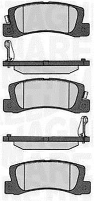 Jeu de 4 plaquettes de frein MAGNETI MARELLI ref. 363916060492