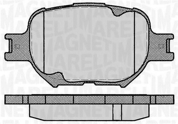 Jogo de 4 pastilhas de travão MAGNETI MARELLI ref. 363916060493