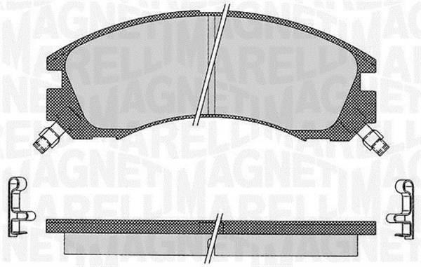 Jogo de 4 pastilhas de travão MAGNETI MARELLI ref. 363916060496