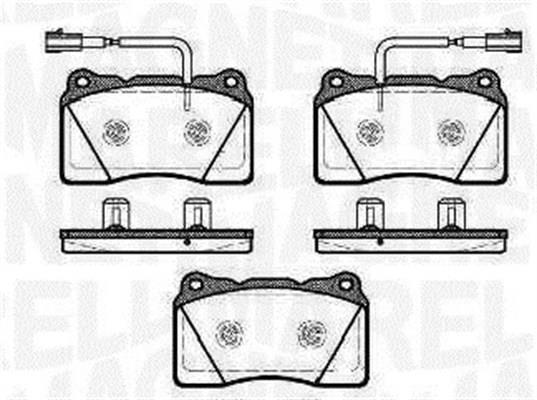 Jogo de 4 pastilhas de travão MAGNETI MARELLI 363916060501