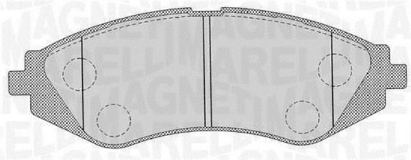 Jogo de 4 pastilhas de travão MAGNETI MARELLI ref. 363916060510