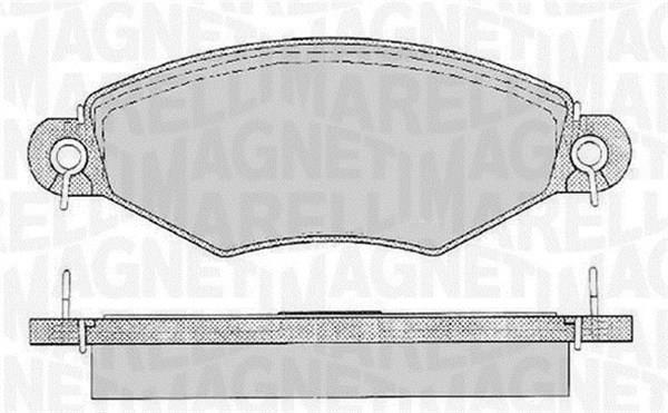 Jogo de 4 pastilhas de travão MAGNETI MARELLI ref. 363916060512