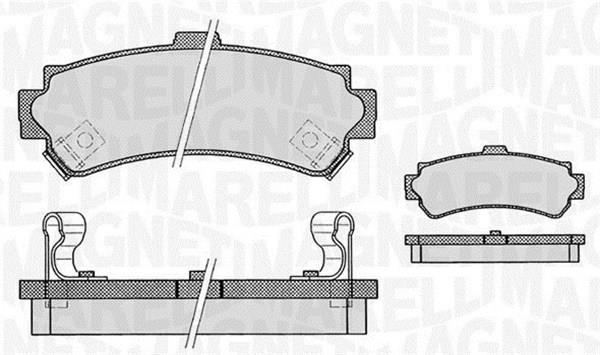 Jogo de 4 pastilhas de travão MAGNETI MARELLI ref. 363916060519