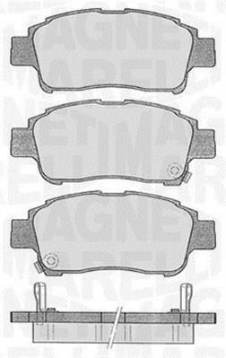 Jogo de 4 pastilhas de travão MAGNETI MARELLI ref. 363916060533