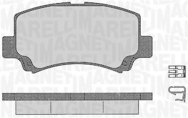 Jogo de 4 pastilhas de travão MAGNETI MARELLI ref. 363916060534