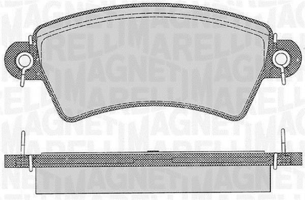 Jogo de 4 pastilhas de travão MAGNETI MARELLI ref. 363916060537