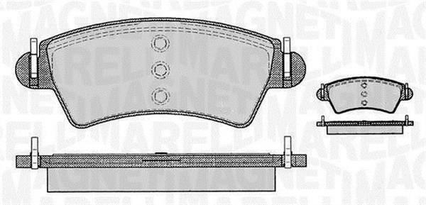 Jogo de 4 pastilhas de travão MAGNETI MARELLI ref. 363916060538