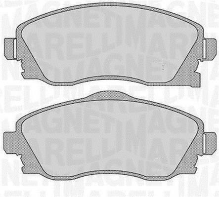 Jeu de 4 plaquettes de frein MAGNETI MARELLI ref. 363916060551