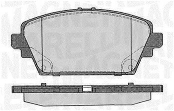 Jogo de 4 pastilhas de travão MAGNETI MARELLI ref. 363916060566