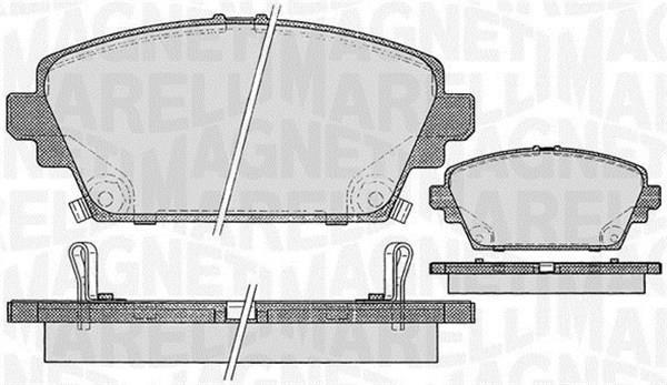 Jogo de 4 pastilhas de travão MAGNETI MARELLI ref. 363916060567