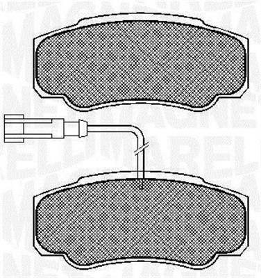 Jogo de 4 pastilhas de travão MAGNETI MARELLI ref. 363916060573