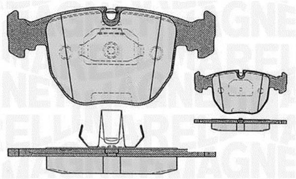 Jogo de 4 pastilhas de travão MAGNETI MARELLI ref. 363916060579