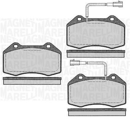 Jogo de 4 pastilhas de travão MAGNETI MARELLI ref. 363916060591