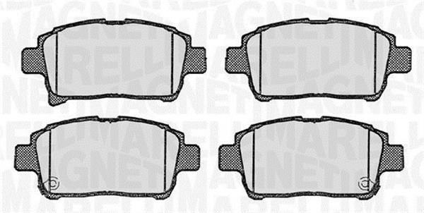Jogo de 4 pastilhas de travão MAGNETI MARELLI ref. 363916060592