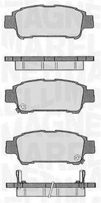 Jogo de 4 pastilhas de travão MAGNETI MARELLI ref. 363916060598