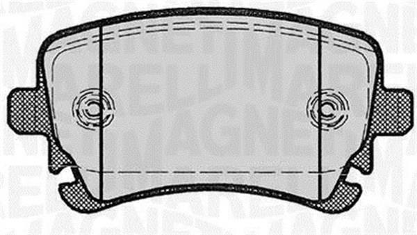Jogo de 4 pastilhas de travão MAGNETI MARELLI ref. 363916060602