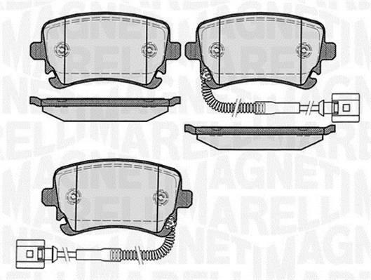 Jogo de 4 pastilhas de travão MAGNETI MARELLI ref. 363916060603
