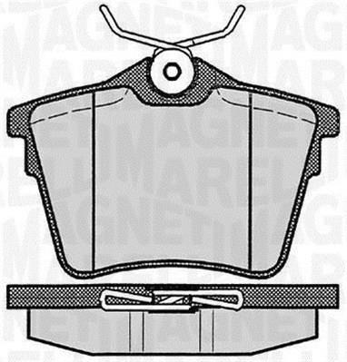 Jogo de 4 pastilhas de travão MAGNETI MARELLI ref. 363916060616