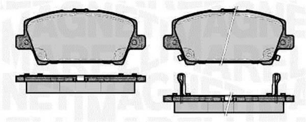 Jogo de 4 pastilhas de travão MAGNETI MARELLI ref. 363916060620