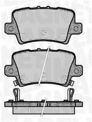 Jogo de 4 pastilhas de travão MAGNETI MARELLI ref. 363916060621