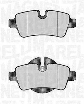 Jeu de 4 plaquettes de frein MAGNETI MARELLI ref. 363916060626