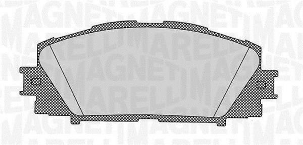 Jeu de 4 plaquettes de frein MAGNETI MARELLI 363916060628