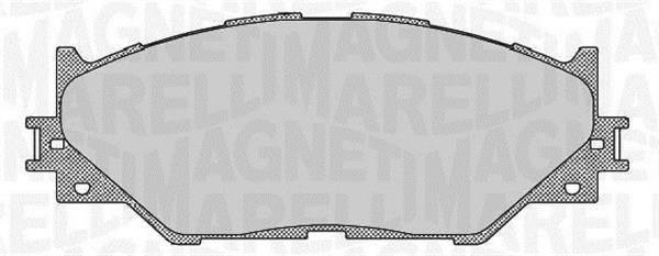 Jogo de 4 pastilhas de travão MAGNETI MARELLI ref. 363916060637