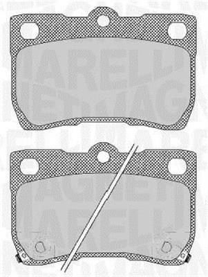 Jogo de 4 pastilhas de travão MAGNETI MARELLI ref. 363916060638