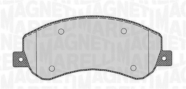 Jogo de 4 pastilhas de travão MAGNETI MARELLI ref. 363916060645
