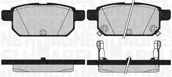 Jogo de 4 pastilhas de travão MAGNETI MARELLI ref. 363916060646