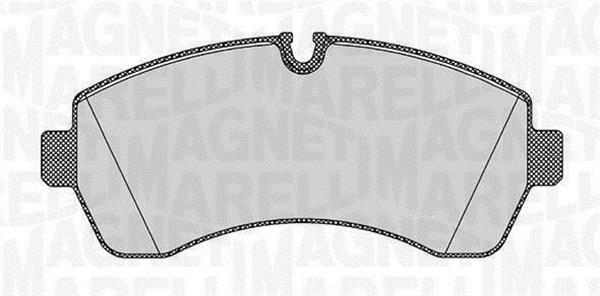 Jeu de 4 plaquettes de frein MAGNETI MARELLI ref. 363916060647