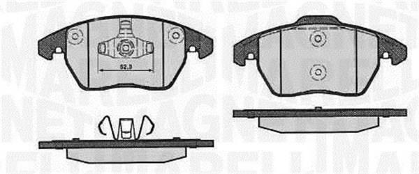 Jogo de 4 pastilhas de travão MAGNETI MARELLI ref. 363916060656