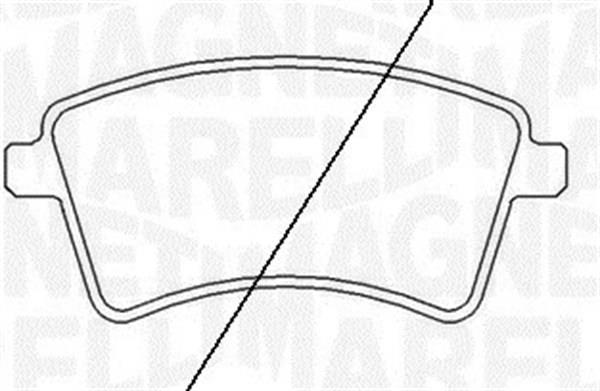 Jogo de 4 pastilhas de travão MAGNETI MARELLI ref. 363916060662