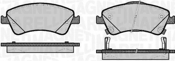 Jogo de 4 pastilhas de travão MAGNETI MARELLI ref. 363916060665