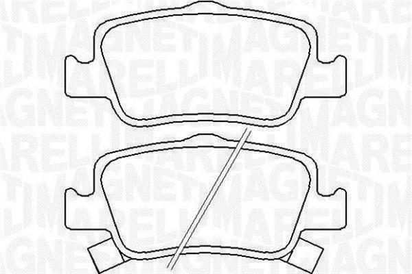Jogo de 4 pastilhas de travão MAGNETI MARELLI ref. 363916060666