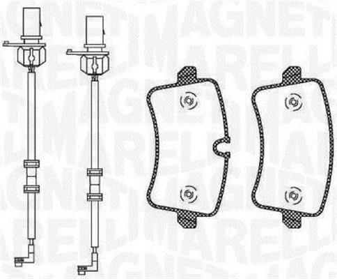 Jogo de 4 pastilhas de travão MAGNETI MARELLI ref. 363916060674
