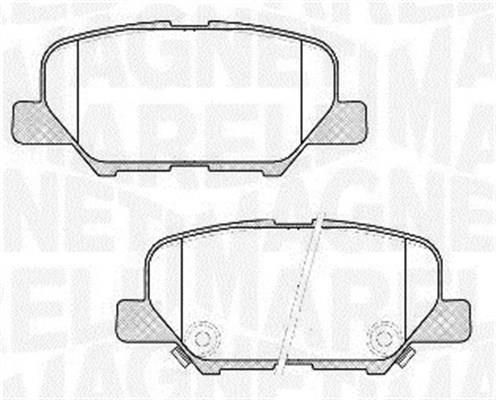 Jogo de 4 pastilhas de travão MAGNETI MARELLI ref. 363916060678
