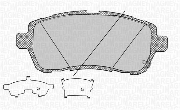 Jogo de 4 pastilhas de travão MAGNETI MARELLI ref. 363916060684