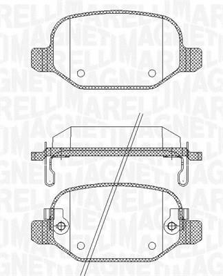 Jogo de 4 pastilhas de travão MAGNETI MARELLI ref. 363916060688