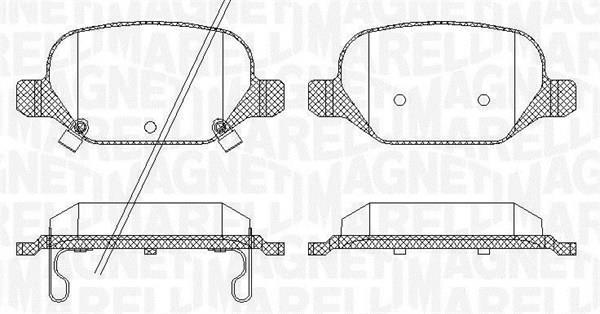 Jogo de 4 pastilhas de travão MAGNETI MARELLI ref. 363916060689