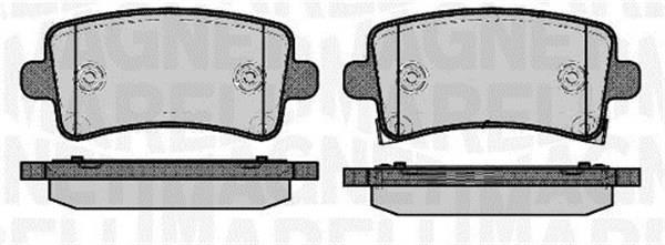 Jogo de 4 pastilhas de travão MAGNETI MARELLI ref. 363916060690
