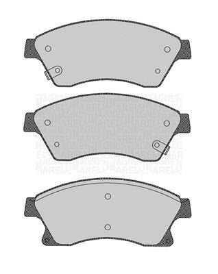 Jeu de 4 plaquettes de frein MAGNETI MARELLI ref. 363916060694